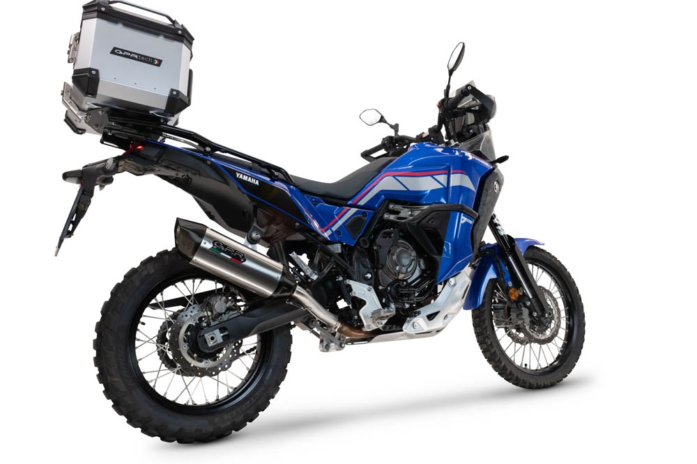 Escape compatível com Yamaha Tenere 700 2024-2025, Furore-X Titanio, Escape legal, homologado, silenciador com db killer removível e tubo de ligação específico 