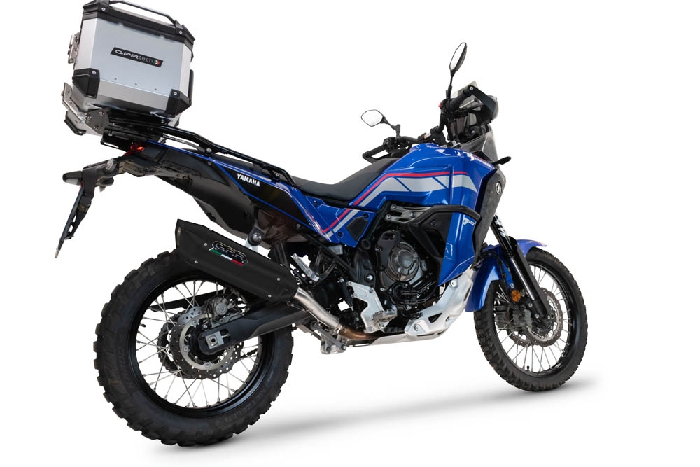 Escape compatível com Yamaha Tenere 700 2024-2025, Furore-X Titanio Nero, Escape legal, homologado, silenciador com db killer removível e tubo de ligação específico 