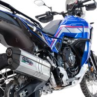 Escape compatível com Yamaha Tenere 700 2021-2024, Hyper Sonic Titanium, Escape legal, homologado, silenciador com db killer removível e tubo de ligação específico 