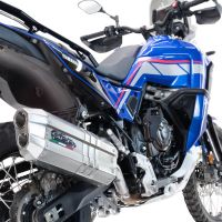 Escape compatível com Yamaha Tenere 700 2021-2024, Hyper Sonic Inox, Escape legal, homologado, silenciador com db killer removível e tubo de ligação específico 