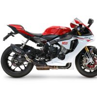 GPR escape compatível com  Yamaha Yzf R1-R1-M 2017-2019, GP-Revo Black Titanium, Escape legal, homologado, silenciador com db killer removível e tubo de ligação específico 