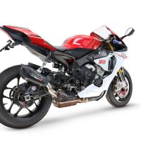 GPR escape compatível com  Yamaha Yzf R1-R1-M 2020-2025, GP-Revo Black Titanium, Escape legal, homologado, silenciador com db killer removível e tubo de ligação específico 