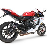 GPR escape compatível com  Yamaha Yzf R1-R1-M 2017-2019, M3 Black Titanium, Escape legal, homologado, silenciador com db killer removível e tubo de ligação específico 
