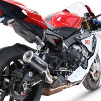 GPR escape compatível com  Yamaha Yzf R1-R1-M 2017-2019, M3 Black Titanium, Escape legal, homologado, silenciador com db killer removível e tubo de ligação específico 