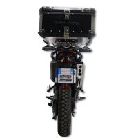 GPR TECH compatível com Zontes 703 F 2025/2026 Top Case Alpi-Tech em alumínio, cor preta com placa específica incluída Capacidade Litros 55